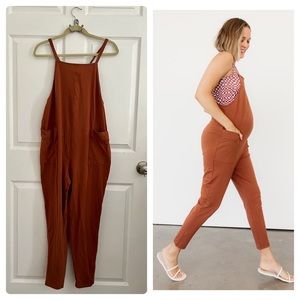 STORQ maternity Anytime Overalls in Cinnamon